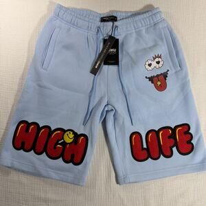 ROKU STUDIO LIGHT BLUE HIGH LIFE SWEAT SHORTS MEN’S SIZE M